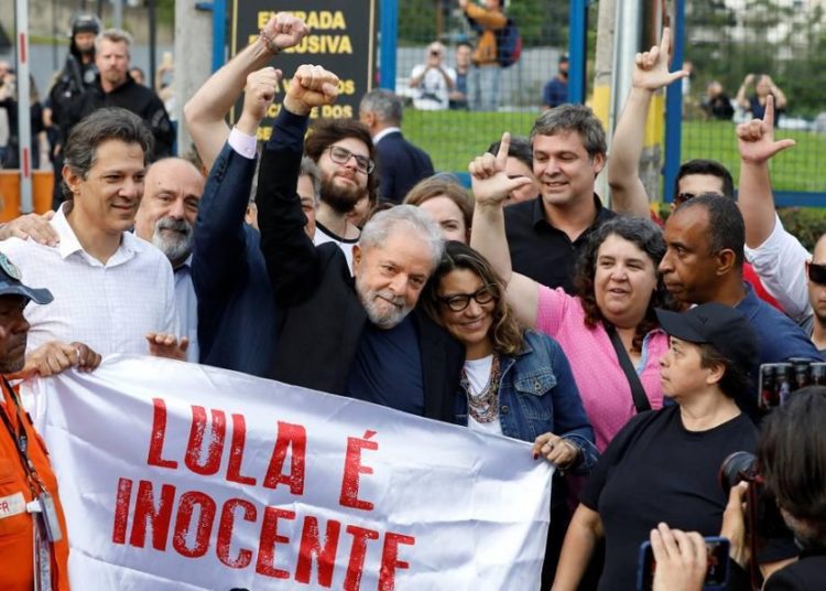 Lula libre. Festejos y anuncio de presencia en la asunción de Alberto