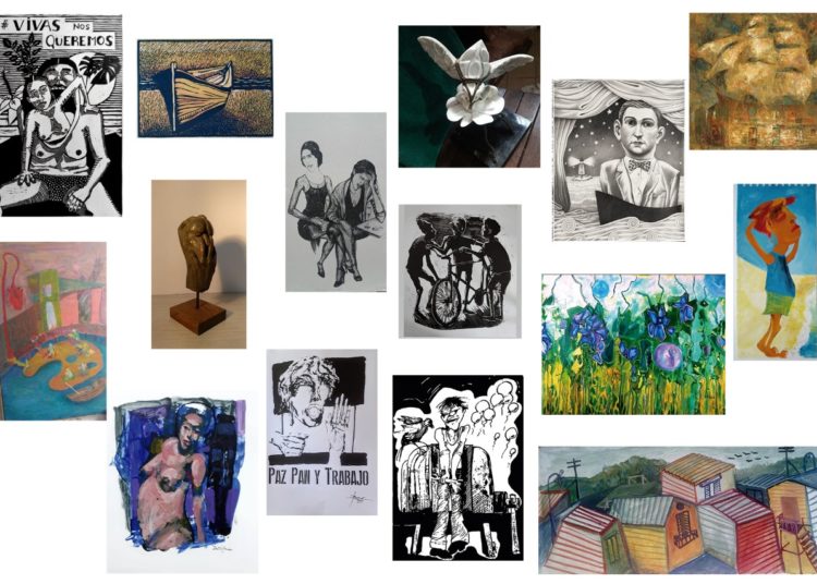 Artistas de La Boca organizan una subasta solidaria para enfrentar la crisis del Covid 19