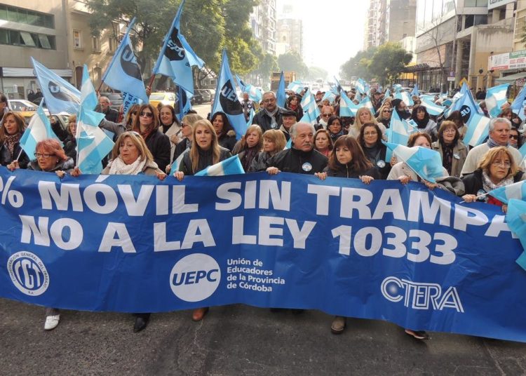 Córdoba. Estatales y docentes contra la reforma previsional de Schiaretti