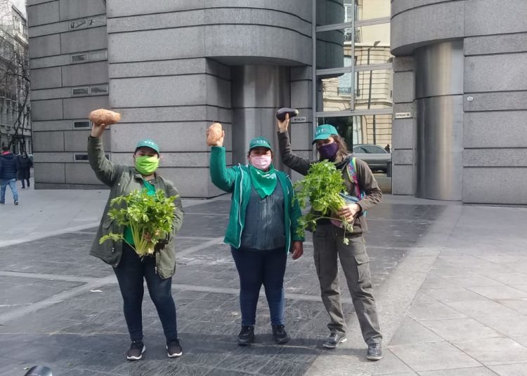 Trabajadores de la tierra se manifestaron en contra del acuerdo con China para la producción de cerdos