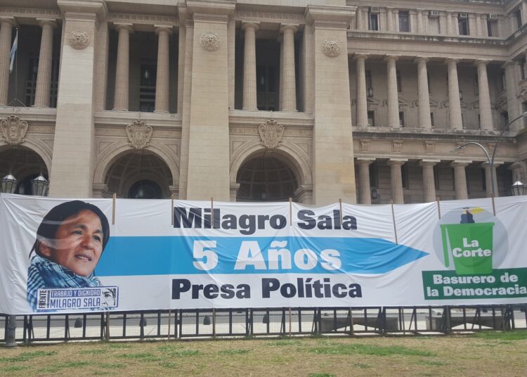 Movilización a 5 años de la detención de Milagro Sala. La declaración de los organismos participantes
