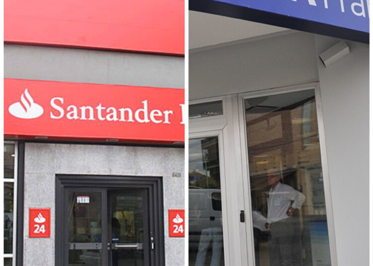 Bancarios. Trabajadores del Santander y del BBVA realizarán protestas ante el cierre de sucursales