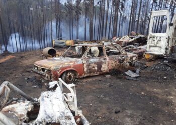 Destrucción ecológica  y urbana tras incendios en la Patagonia