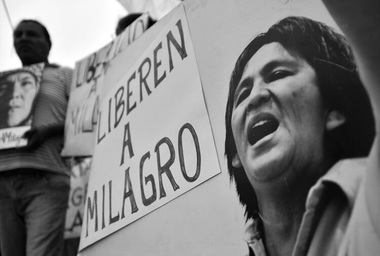 Acampe en Plaza de Mayo por la liberación de Milagro Sala