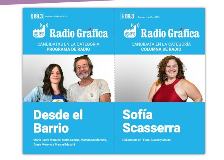 Radio Gráfica nominada a premios Lola Mora 2023