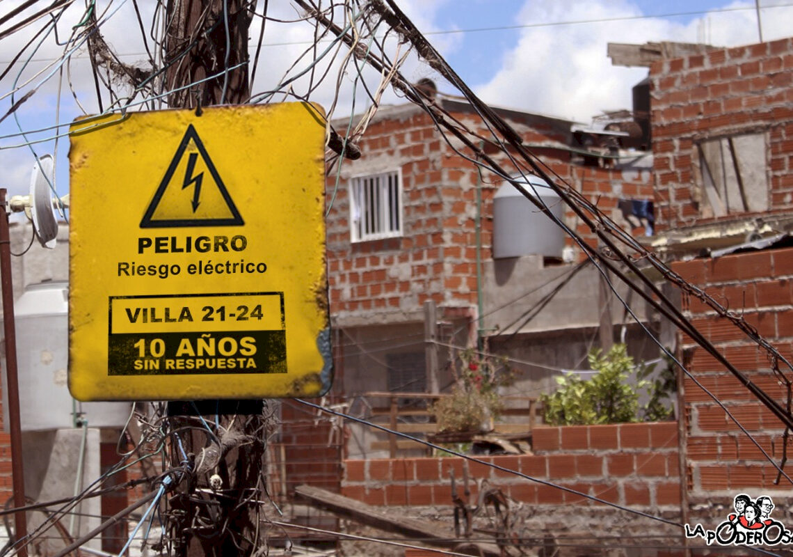 Villa 21-24 y Zavaleta: El 93% de las casas en riesgo eléctrico